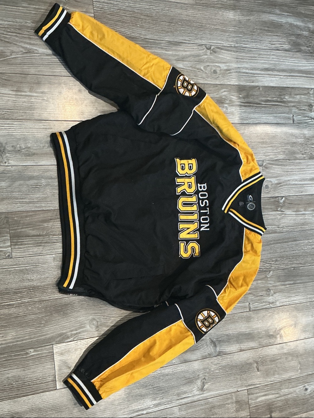 Men's Boston Bruins Black & Gold Bomber Jacket